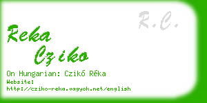 reka cziko business card